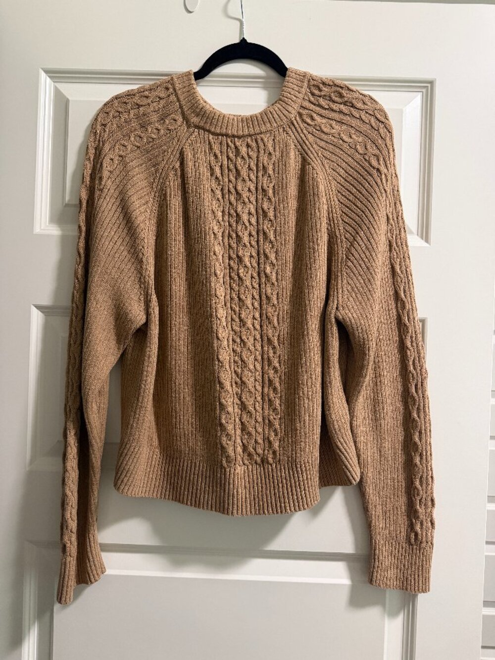 Loft Caramel Cable Knit Sweater in XL